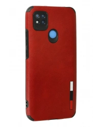 Newface Xiaomi Redmi 9C Kılıf Loop Deri Silikon - Kırmızı