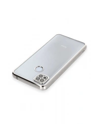 Newface Xiaomi Redmi 9C Kılıf Razer Lensli Silikon - Gümüş