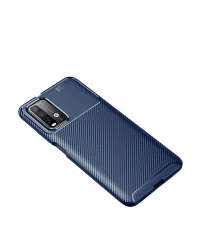 Newface Xiaomi Redmi 9T Kılıf Auto Focus Karbon Kapak - Lacivert