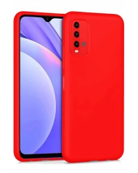 Newface Xiaomi Redmi 9T Kılıf Nano içi Kadife Silikon - Kırmızı