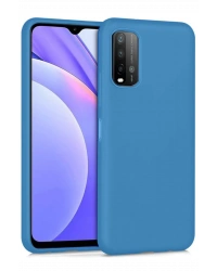 Newface Xiaomi Redmi 9T Kılıf Nano içi Kadife Silikon - Mavi