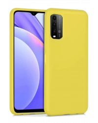 Newface Xiaomi Redmi 9T Kılıf Nano içi Kadife Silikon - Sarı