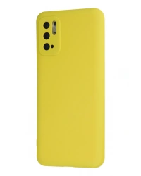 Newface Xiaomi Redmi Note 10 5G Kılıf Nano içi Kadife Silikon - Sarı