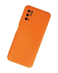 Newface Xiaomi Redmi Note 10 5G Kılıf Nano içi Kadife Silikon - Turuncu