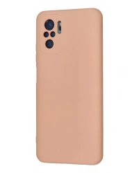Newface Xiaomi Redmi Note 10 Kılıf Nano içi Kadife Silikon - Pudra
