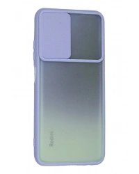 Newface Xiaomi Redmi Note 10 Kılıf Palm Buzlu Kamera Sürgülü Silikon - Lila