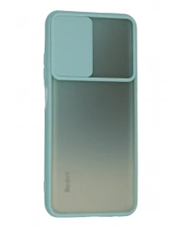 Newface Xiaomi Redmi Note 10 Kılıf Palm Buzlu Kamera Sürgülü Silikon - Turkuaz