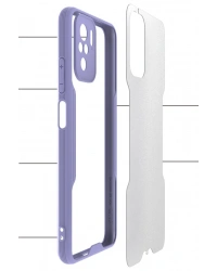 Newface Xiaomi Redmi Note 10 Kılıf Platin Silikon - Kırmızı