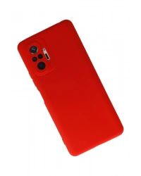 Newface Xiaomi Redmi Note 10 Pro Kılıf Nano içi Kadife Silikon - Kırmızı