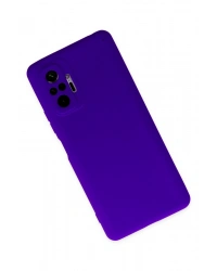 Newface Xiaomi Redmi Note 10 Pro Kılıf Nano içi Kadife Silikon - Mor