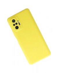 Newface Xiaomi Redmi Note 10 Pro Kılıf Nano içi Kadife Silikon - Sarı