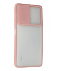 Newface Xiaomi Redmi Note 10 Pro Kılıf Palm Buzlu Kamera Sürgülü Silikon - Pembe