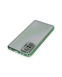 Newface Xiaomi Redmi Note 10 Pro Kılıf Razer Lensli Silikon - Yeşil