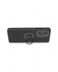 Newface Xiaomi Redmi Note 12 5G Kılıf Montreal Yüzüklü Silikon Kapak - Siyah