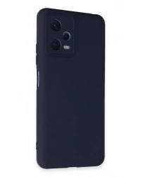 Newface Xiaomi Redmi Note 12 5G Kılıf Nano içi Kadife Silikon - Lacivert