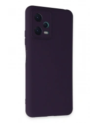 Newface Xiaomi Redmi Note 12 5G Kılıf Nano içi Kadife Silikon - Mor