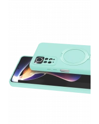 Newface Xiaomi Redmi Note 12 Pro 4G Regal Magsafe Standlı Kapak - Su Yeşili