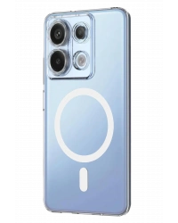 Newface Xiaomi Redmi Note 13 Pro 4G Combo Sert Şeffaf Magsafe Kapak - Şeffaf