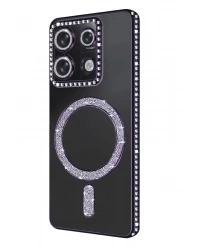 Newface Xiaomi Redmi Note 13 Pro 4G Joke Simli Magneticsafe Kılıf - Derin Mor