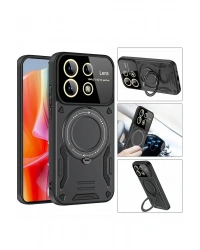 Newface Xiaomi Redmi Note 13 Pro 4G Kılıf Joy Lens Standlı Kapak - Lacivert