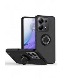 Newface Xiaomi Redmi Note 13 Pro 4G Montreal Yüzüklü Silikon Kapak - Siyah