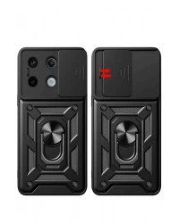 Newface Xiaomi Redmi Note 13 Pro 4G Pars Lens Yüzüklü Silikon - Kırmızı