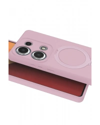 Newface Xiaomi Redmi Note 13 Pro 4G Regal Magsafe Standlı Kapak - Açık Pembe