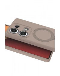 Newface Xiaomi Redmi Note 13 Pro 4G Regal Magsafe Standlı Kapak - Çöl Titanyum