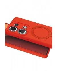 Newface Xiaomi Redmi Note 13 Pro 4G Regal Magsafe Standlı Kapak - Turuncu