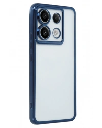 Newface Xiaomi Redmi Note 13 Pro 5G Kılıf Razer Lensli Silikon - Sierra Blue