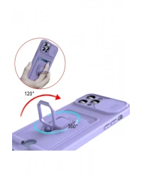 Newface Xiaomi Redmi Note 13 Pro Plus Kılıf Zuma Kartvizitli Yüzüklü Silikon - Kırmızı