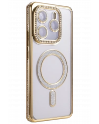 Newface Xiaomi Redmi Note 14 4G Joke Simli Magneticsafe Kılıf - Gold