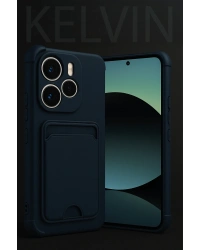 Newface Xiaomi Redmi Note 14 4G Kelvin Kartvizitli Silikon - Koyu Yeşil