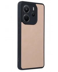 Newface Xiaomi Redmi Note 14 4G Kılıf Aras Deri Kapak - Pudra