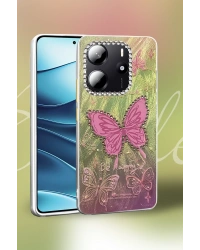 Newface Xiaomi Redmi Note 14 4G Kılıf Blade Aynalı Desenli Kapak - Desen 2