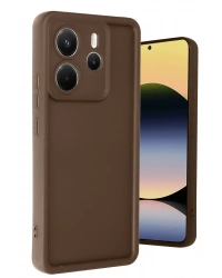 Newface Xiaomi Redmi Note 14 4G Kılıf Viera Silikon - Kahverengi