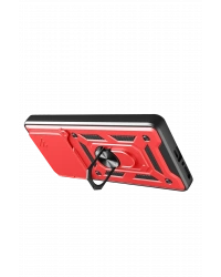 Newface Xiaomi Redmi Note 14 4G Pars Lens Yüzüklü Silikon - Kırmızı