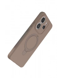 Newface Xiaomi Redmi Note 14 4G Regal Magsafe Standlı Kapak - Çöl Titanyum