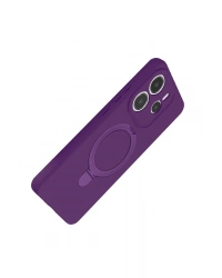 Newface Xiaomi Redmi Note 14 4G Regal Magsafe Standlı Kapak - Derin Mor