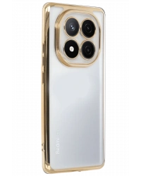 Newface Xiaomi Redmi Note 14 Pro 4G Kılıf Razer Lensli Silikon - Gold