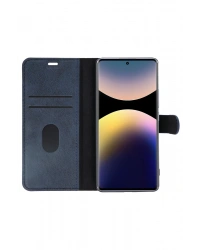 Newface Xiaomi Redmi Note 14 Pro 4G Kılıf Trend S Plus Kapaklı Kılıf - Lacivert