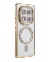 Newface Xiaomi Redmi Note 14 Pro 5G Joke Simli Magneticsafe Kılıf - Gold