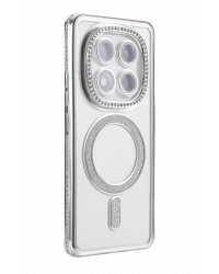 Newface Xiaomi Redmi Note 14 Pro 5G Joke Simli Magneticsafe Kılıf - Gümüş