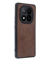 Newface Xiaomi Redmi Note 14 Pro 5G Kılıf Aras Deri Kapak - Taba