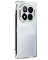 Newface Xiaomi Redmi Note 14 Pro 5G Kılıf Razer Lensli Silikon - Gümüş