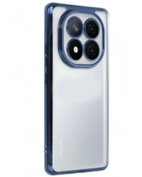 Newface Xiaomi Redmi Note 14 Pro 5G Kılıf Razer Lensli Silikon - Lacivert