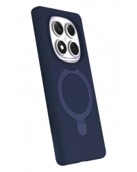 Newface Xiaomi Redmi Note 14 Pro 5G Regal Magsafe Standlı Kapak - Lacivert