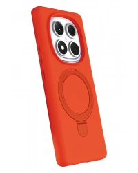 Newface Xiaomi Redmi Note 14 Pro 5G Regal Magsafe Standlı Kapak - Turuncu