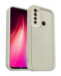 Newface Xiaomi Redmi Note 8 Kılıf Viera Silikon - Krem