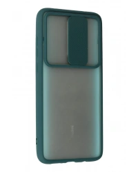 Newface Xiaomi Redmi Note 8 Pro Kılıf Palm Buzlu Kamera Sürgülü Silikon - Yeşil